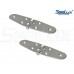 SeaLux Marine Stainless Steel Flush Mount 5-5/8" x 1-1/2" Large Round Side Door Strap Hinges (Pair)