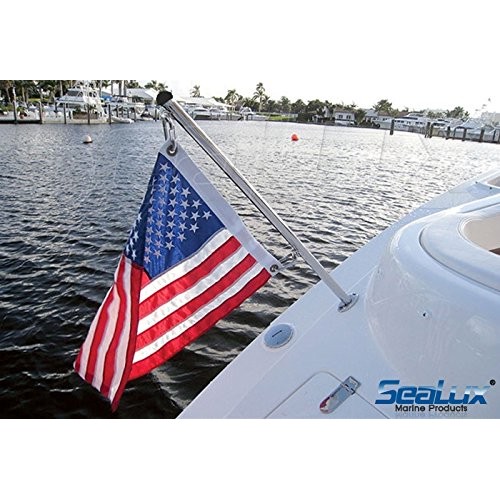 SeaLux Marine Boat 30 Flag Stanchion Pole OEM Quality 7/8 stock