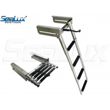YXX- Folding Fishing Bass Boat Ladder with Mount& Strap， Dual