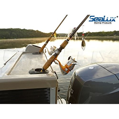 Fishing Rod Holder Plastic with UV 90 Degree Flush Mount 2PCS for Yacht and  Boats
