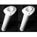 SeaLux 9-1/2" U.V. Stabilized Nylon 30 Degree Flush Mount WHITE Console Rod Holders  with CAP (2 pcs) for Kayak, Boat