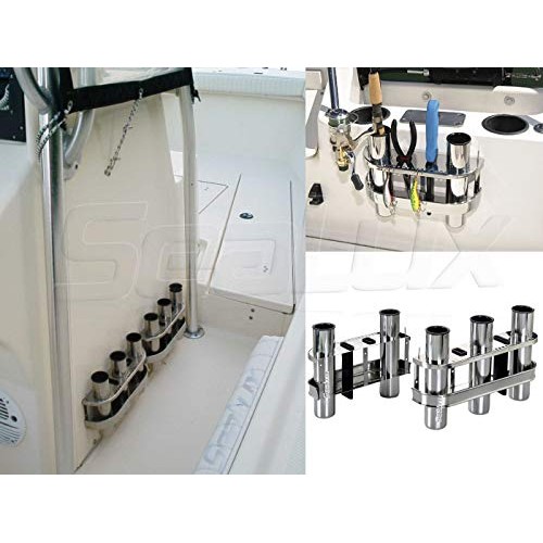 SeaLux Fishing Rod Holder Tackle Rack Stainless Steel 3-Pole