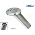 SeaLux Marine Cast 316 Stainless Steel 30 Degree Flush Mount Rod Holder with Open Drain and White Liner