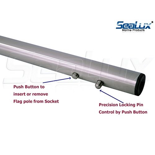 Sealux Marine Boat Flag Stanchion Pole Oem Quality Stock