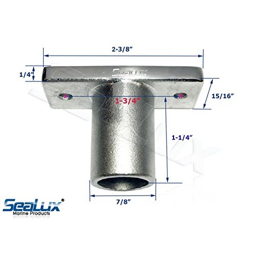 Sealux Marine Stainless Steel Top Mount Oarlock Sockets For Shank Pair