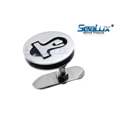 SeaLux Heavy Duty Marine Grade 316 Stainless Steel Compression Circular Flange Flush Mount Hatch Latch Lift Handle (Round, Flange Dia. 3")